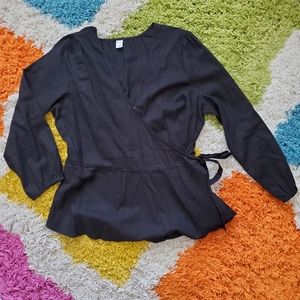 Old Navy Long Sleeve Wrap Shirt